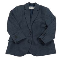 Tmavomodré melírované slavnostní sako H&M