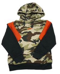 Army-černo-červená mikina s kapucí Next