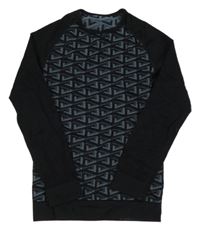 Černo-modré vzorované funkční triko Crivit