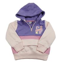 Fialovo-růžová mikina s písmeny a kapucí Kiki&Koko