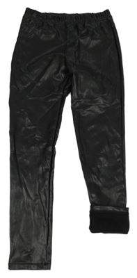 Černé koženkové tregíny F&F