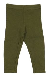 Khaki žebrované legíny Primark