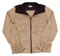 Starorůžovo-vínová propínací mikina