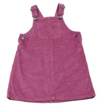 Fuchsiové manšestrové laclové šaty Tu