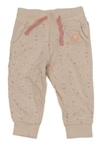 Světlerůžové květované tepláky Liegelind