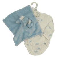 2set - Smetanové mušelínové zavinovací body se slony + chlupatý usínáček se slonem