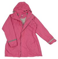 Fuchsiová nepromokavá jarní parka s kapucí X-Mail