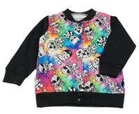 Černo-barevná propínací mikina se superhrdiny