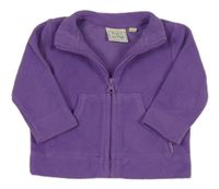Fialová fleecová propínací mikina Place