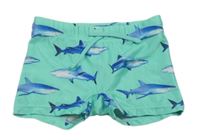 Tyrkysové nohavičkové plavky se žraloky H&M