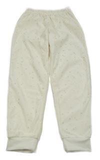 Smetanové plyšové pyžamové kalhoty s hvězdami Matalan