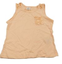 Oranžový top s krajkovou kapsou Little Kids