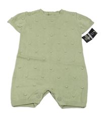 Nové - Zelený 3D puntíkatý pletený kraťasový overal St. Bernard