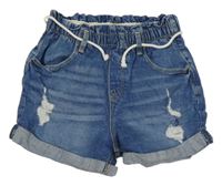 Modré riflové kraťasy s prošoupáním C&A