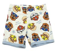Smetanové bavlněné kraťasy s Paw Patrol