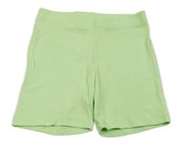 Zelenkavé bavlněné kraťasy H&M