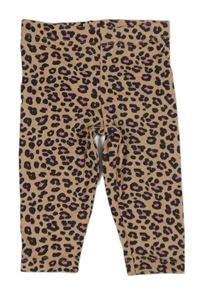 Hnědé legíny s leopardím vzorem F&F