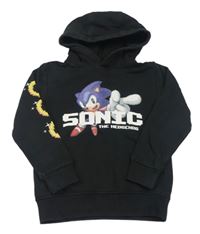 Černá mikina se Sonicem a kapucí zn. Next