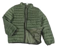 Khaki šusťáková prošívaná zateplená bunda Y.F.K.