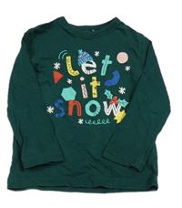 Tmavozelené triko s nápisy George