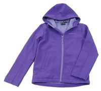 Fialová softshellová bunda s logem a kapucí Mountain Warehouse