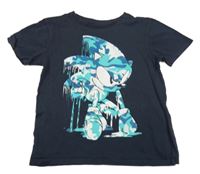 Tmavomodré tričko se Sonicem 