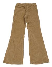 Hnědé flare manšestráky H&M