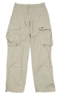 Smetanové plátěné kalhoty s kapsami Zara