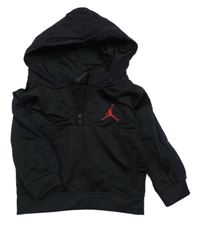 Černá sportovní mikina s logem a kapucí Air Jordan
