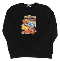 Černá mikina s potiskem shein