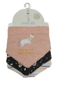 Nové - 3x slinták - růžový + tmavošedý + barevný Primark