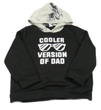 Černá mikina s nápisem a smetanovou kapucí shein