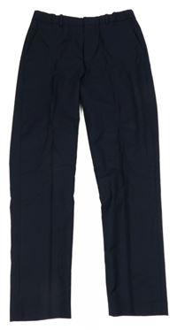 Tmavomodré společenské kalhoty H&M