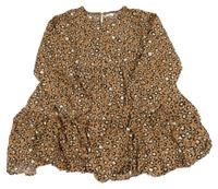 Hnědé leopardí lehké šaty Next