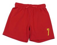 Červené sportovní kraťasy s číslem H&M