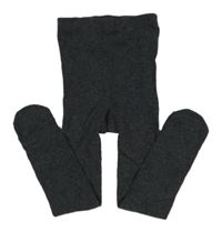 Tmavošedé melírované punčocháče Primark