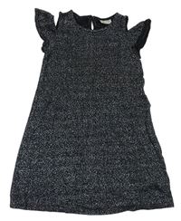 Černé třpytivé šaty s průstřihy Next