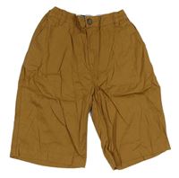 Hnědé plátěné chino kraťasy H&M