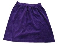 Fialová sametová sukně 