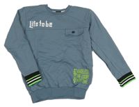 Šedá slabá mikina s nápisem 