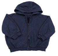 Tmavomodrá propínací mikina s kapucí George