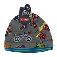 Nové - Šedá UV čepice s auty 