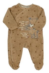 Béžový fleecový overal s medvídkem Pú George