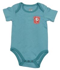 Světlemodré body s potiskem 