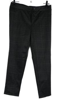 Dámské černo-šedé kostkované tregíny 