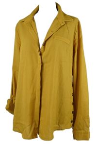 Dámská okrová pruhovaná halenka 