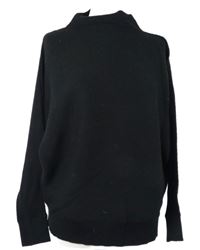 Dámský černý volný svetr se stojáčkem Zero 