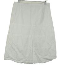 Dámská bílá kytičkovaná plátěná sukně Principles 