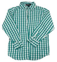 Smaragdovo-bílá kostkovaná košile bpc