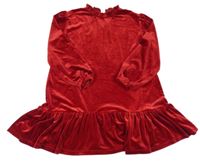 Červené sametové šaty